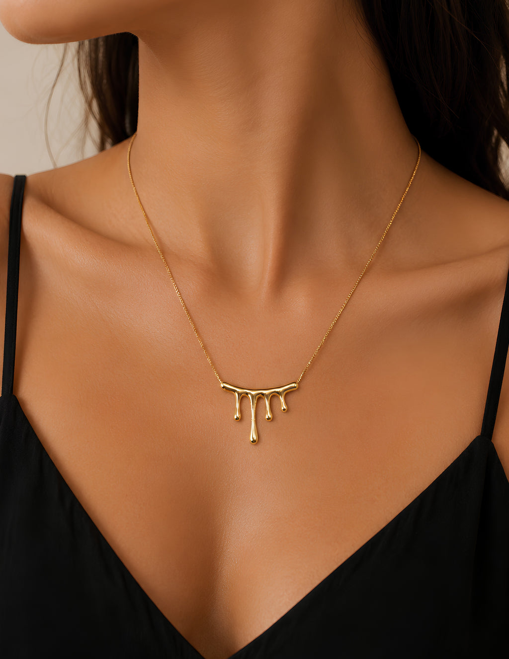 Henika Melted Gold Necklace