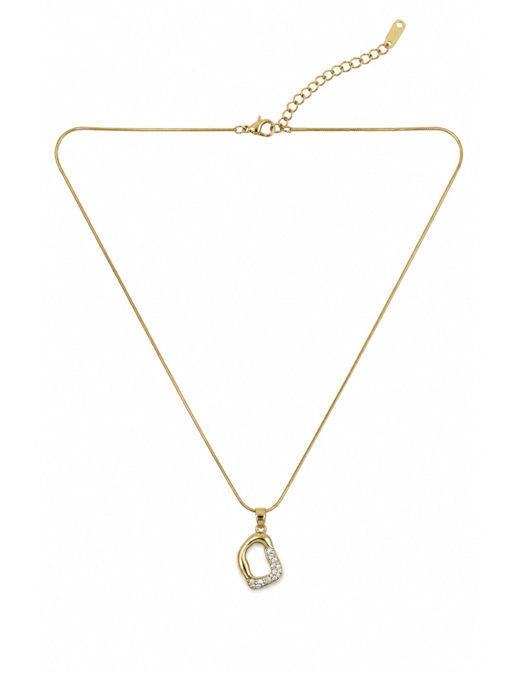 Henika Golden Pebble Necklace