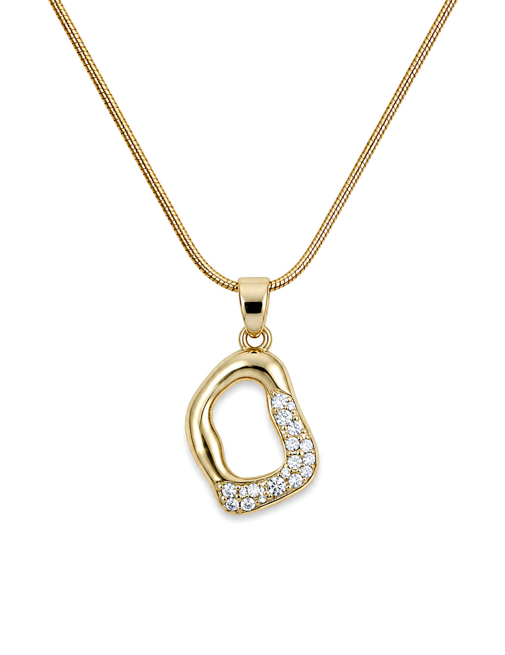 Henika Golden Pebble Necklace