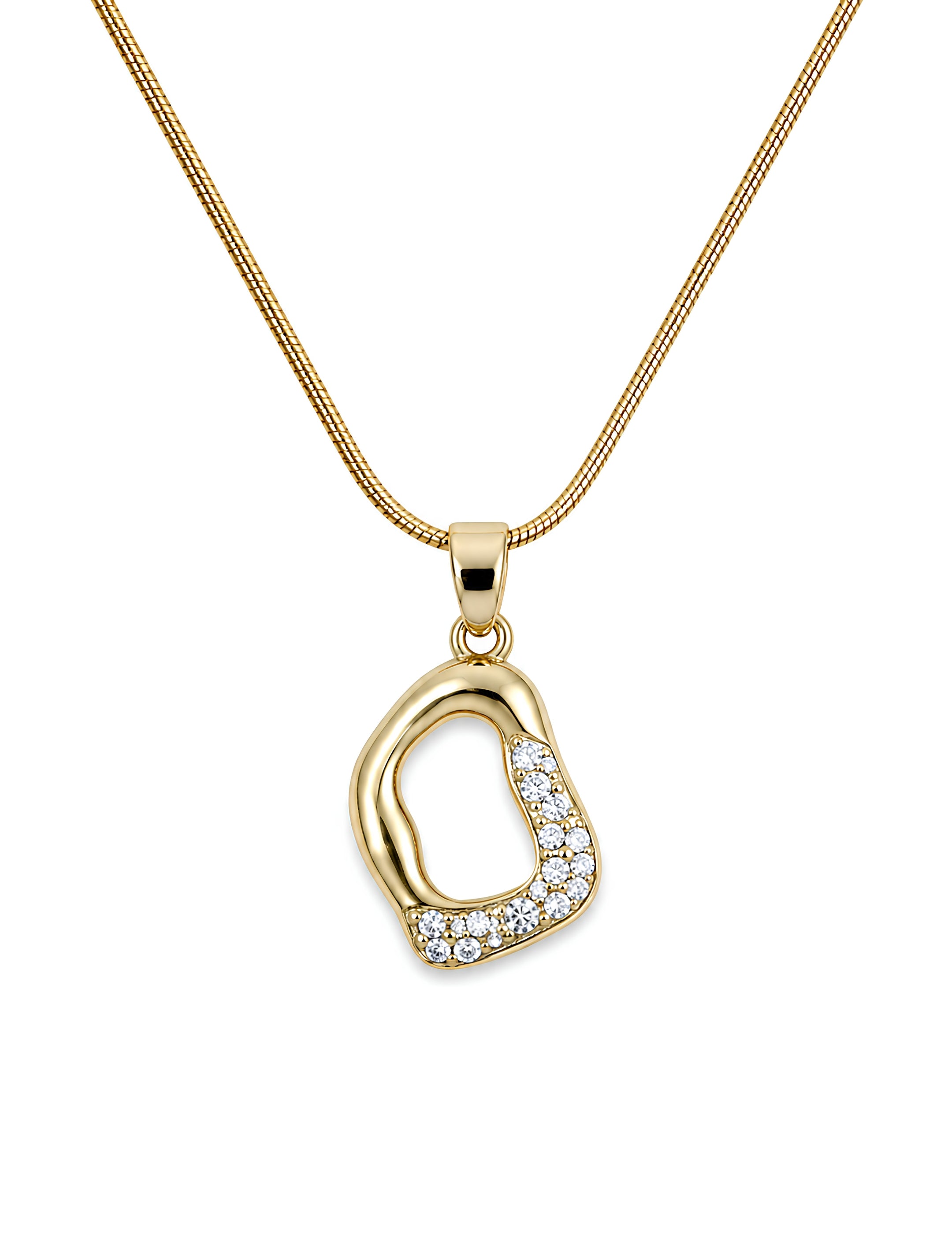 Henika Golden Pebble Necklace