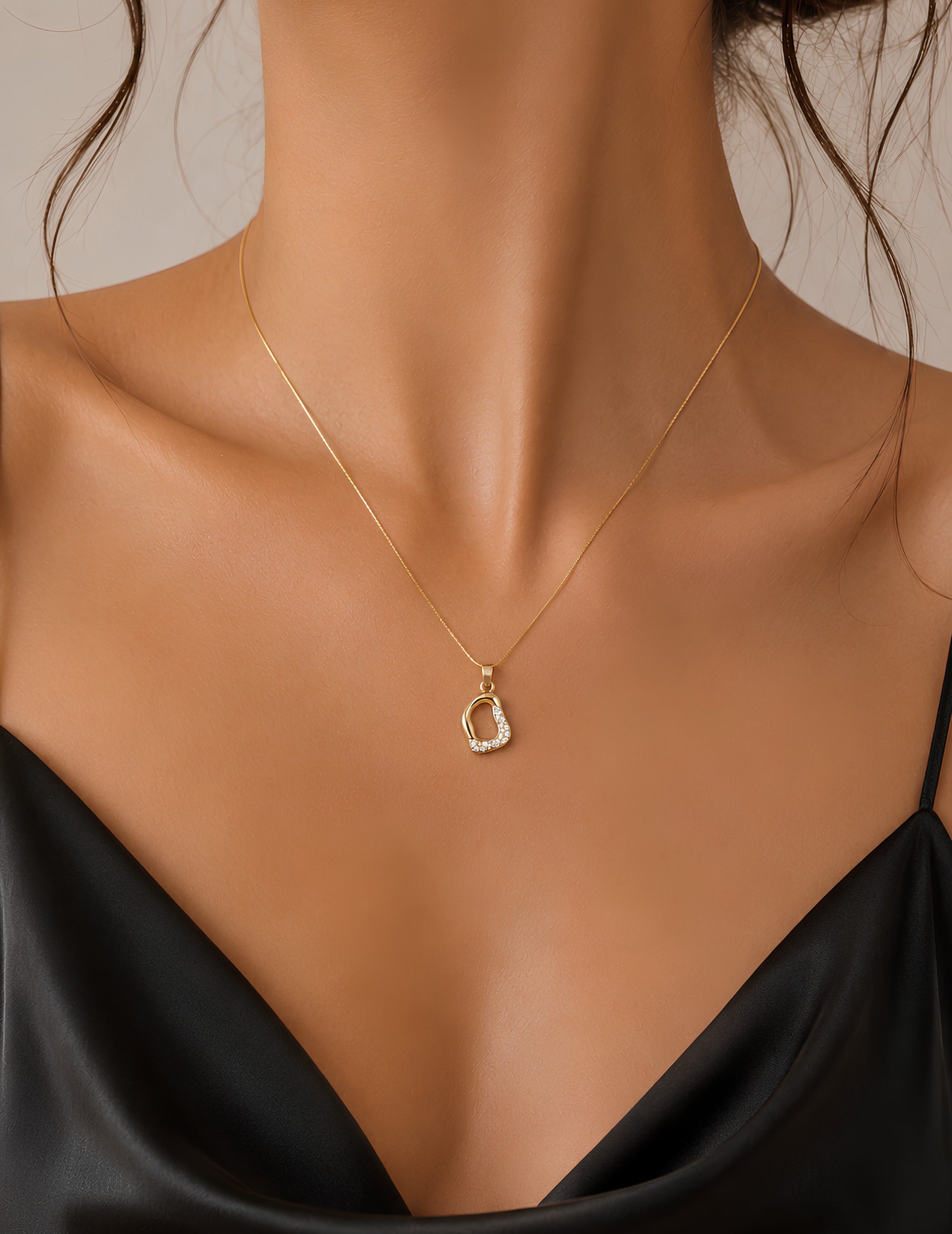 Henika Golden Pebble Necklace