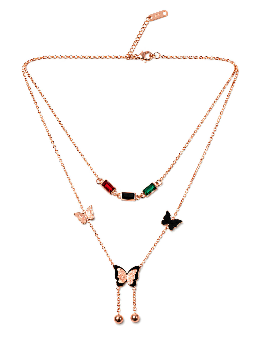 Henika Butterfly Layered Necklace