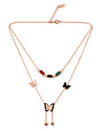 Henika Butterfly Layered Necklace