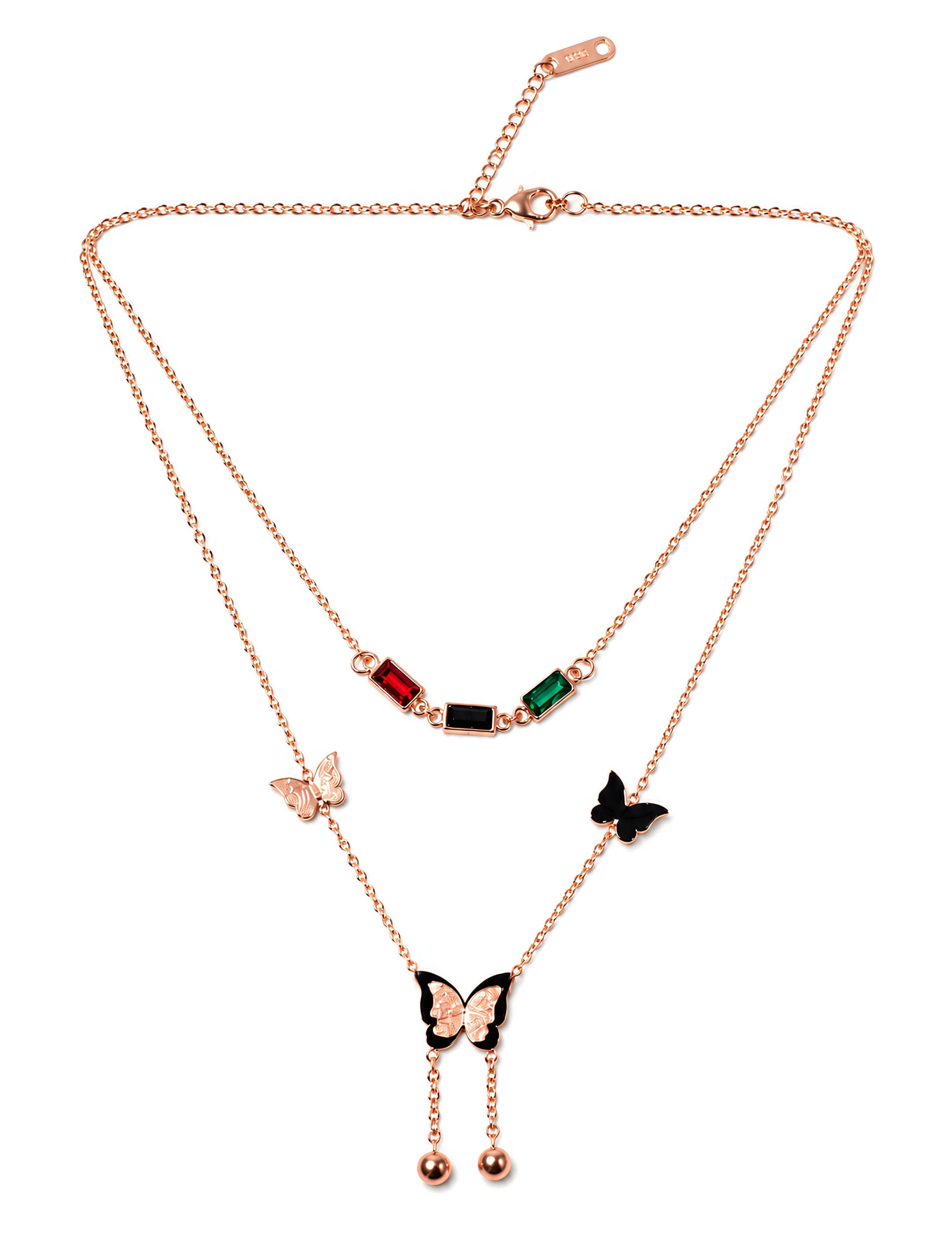 Henika Butterfly Layered Necklace
