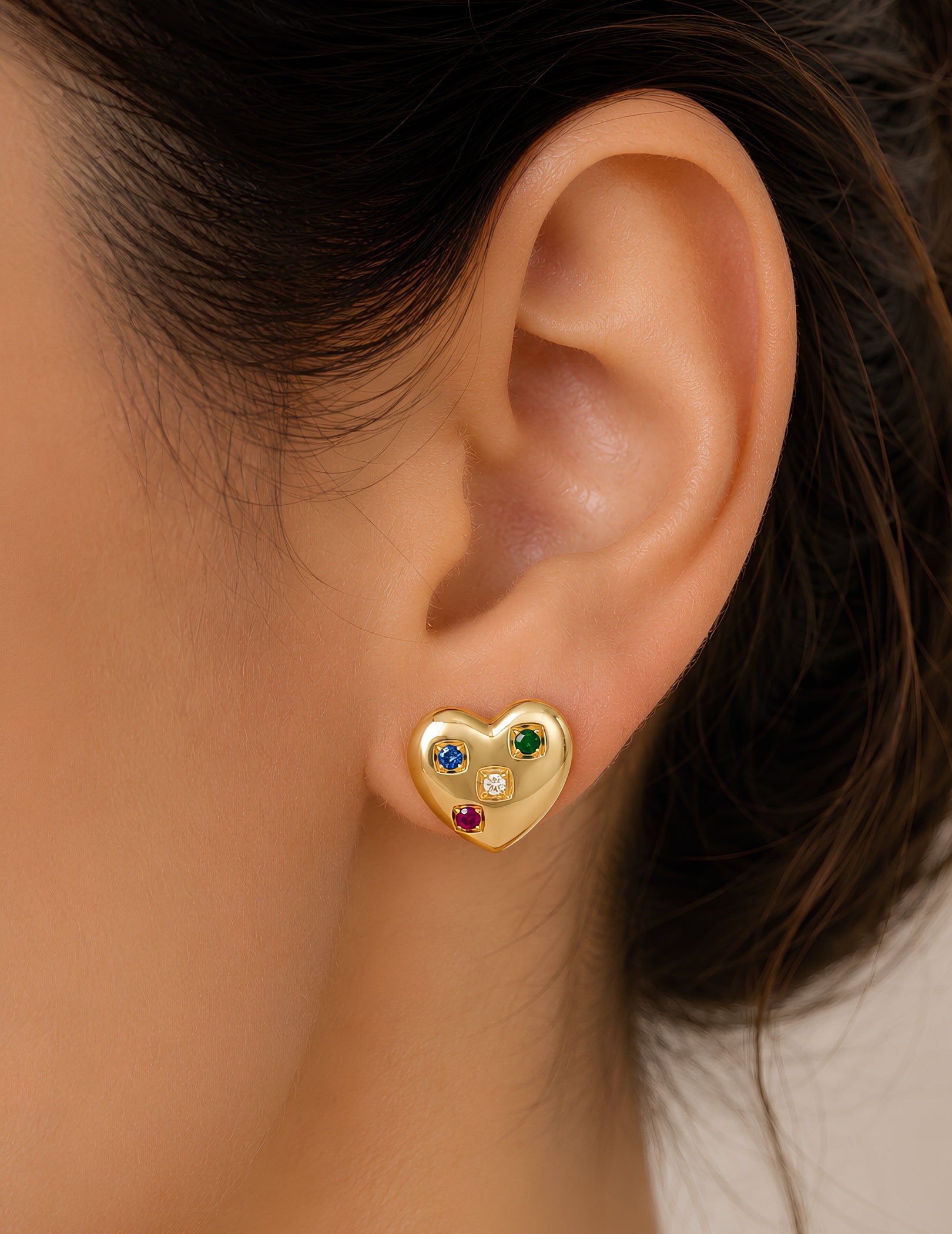 Henika Candy Heart Stud Earrings