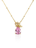 Henika Blush Butterfly Pendant Necklace