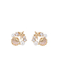 Henika Seaside Pearl Shell Earrings