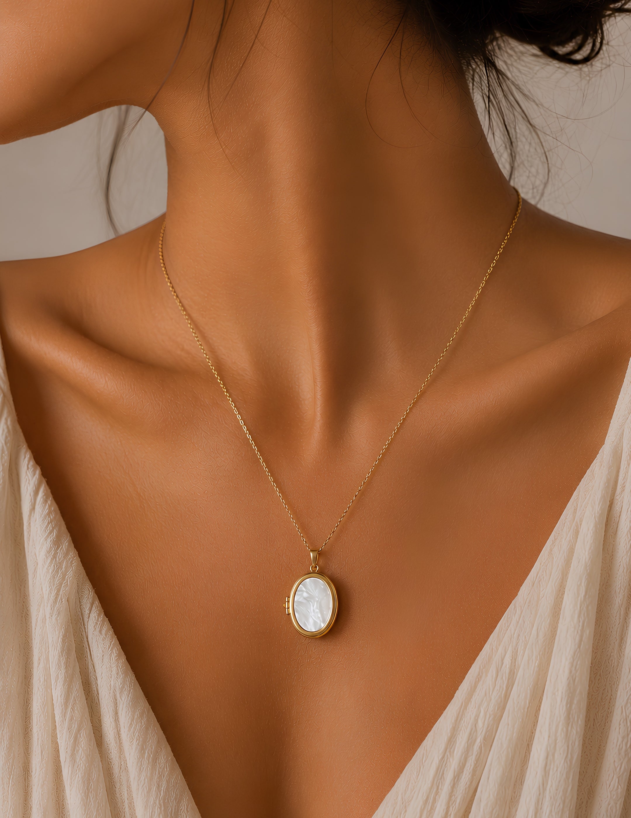 Henika Secret Pearl Locket Necklace